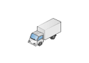 Box truck isometric, truck,