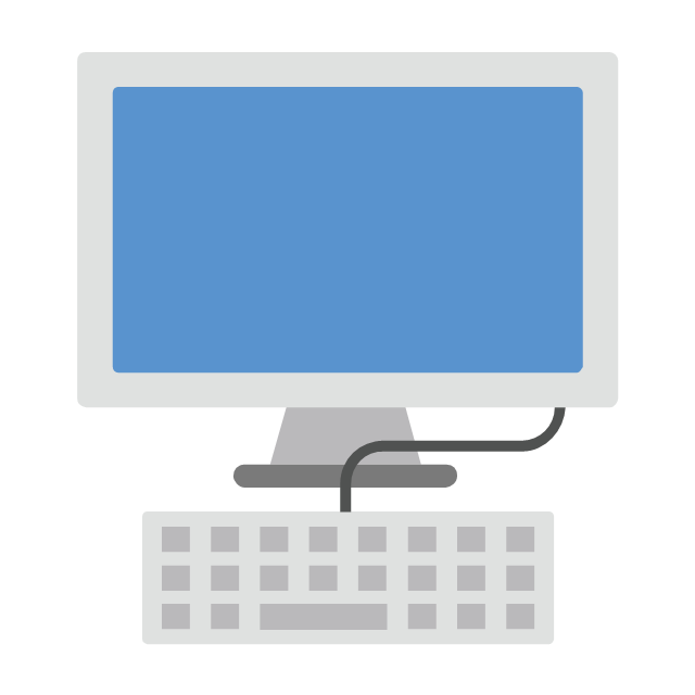Monitor with keyboard, monitor, keyboard,