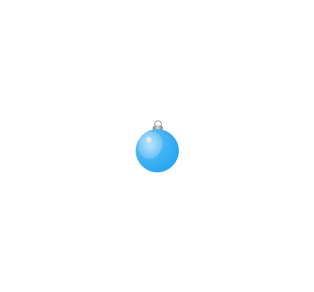 Christmas tree ornament, blue, small, Christmas tree ornament,