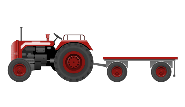 Tractor with a trailer, tractor, trailer,