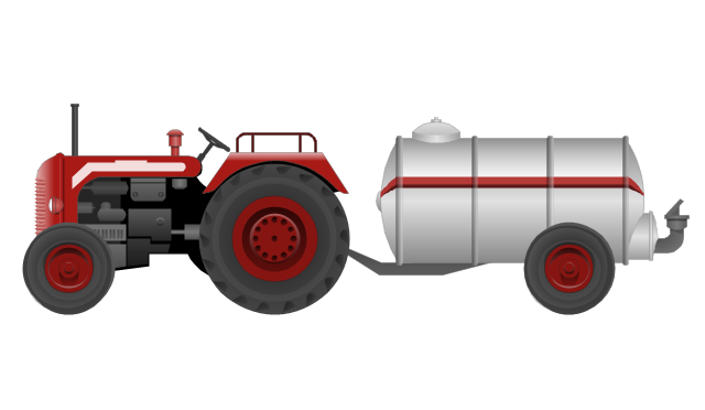 Tractor with a petrol tanker, tractor, petrol tanker,