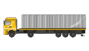 Trailer with container, trailer, container,