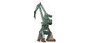 Level luffing crane, harbour crane,