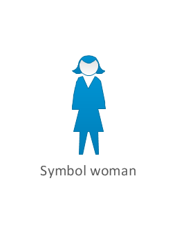 Symbol woman, symbol woman, standing woman,