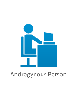 Androgynous person, blue, androgynous person,