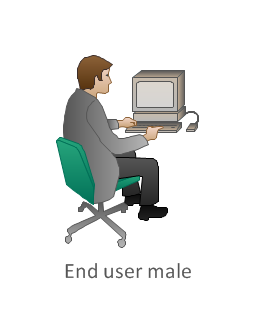 End user male, pc man, end user male,
