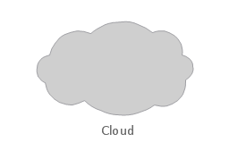 Network cloud, standard color, cloud,