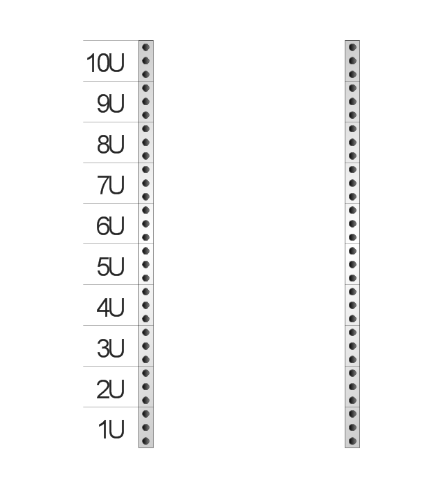 visio inch 19 stencil rack Rack diagrams  library  Application  stencils Vector