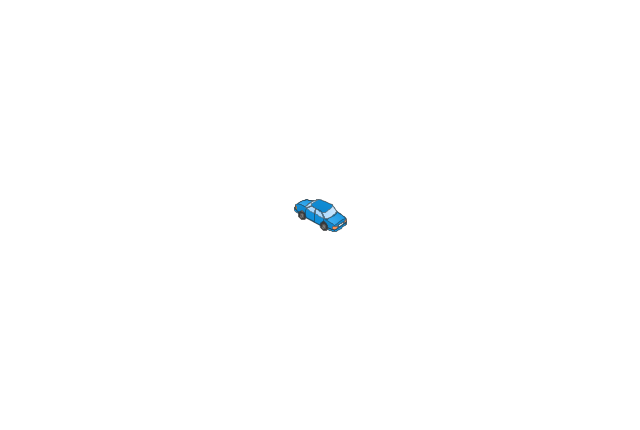 Car blue (back view), car,