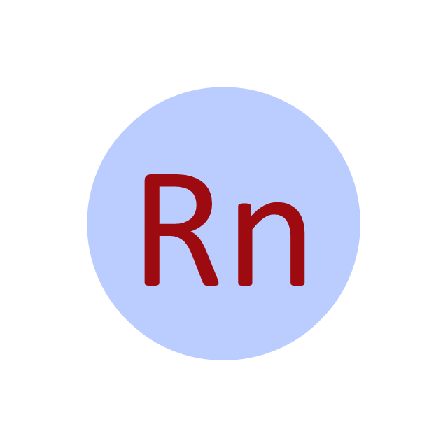 Radon (Rn), radon, Rn,