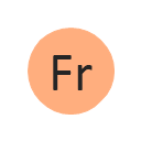 Francium (Fr), francium, Fr,