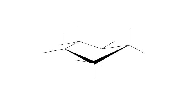 Cyclopentane: envelope conformation, cyclopentane, envelope conformation,