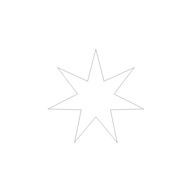 Seven-pointed star, star,