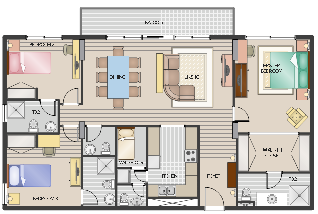 3 Bedroom House Floor Plan, 3 Bedroom House Floor Plans