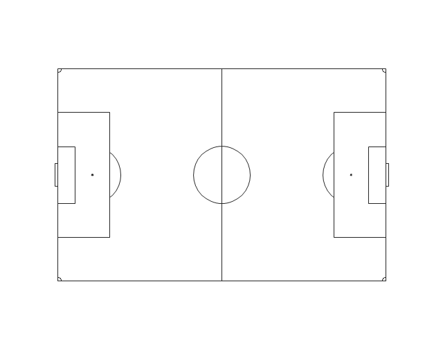 Horizontal soccer (football) field, horizontal football field, horizontal soccer field,