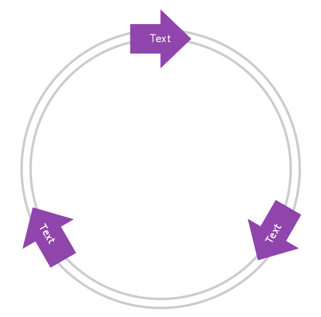 Arrow circle diagram - 3 elements, arrow circle diagram,