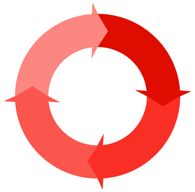 Circular arrows diagram - 4 elements, circular arrows diagram,
