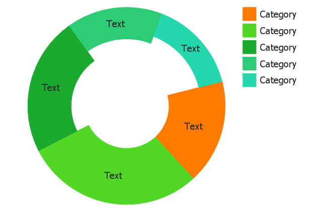Percentage ring chart (light), donut chart, ring chart, percentage,