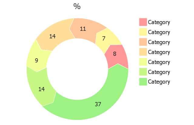 Percentage arrow ring chart (light), arrow chart, donut chart, ring chart, percentage,