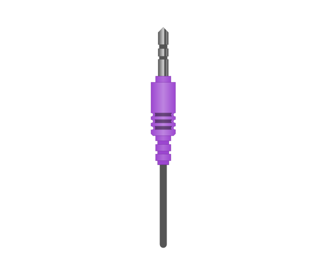 TRS plug, purple, TRS, plug, connector, phone connector,