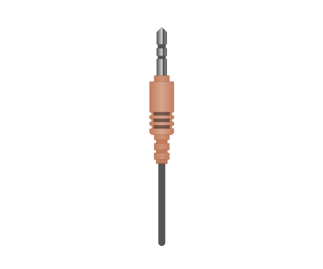 TRS plug, brown, TRS, plug, connector, phone connector,