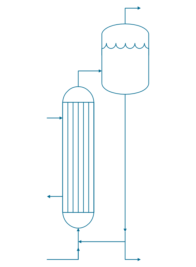 Evaporator, evaporator, circulating evaporator,