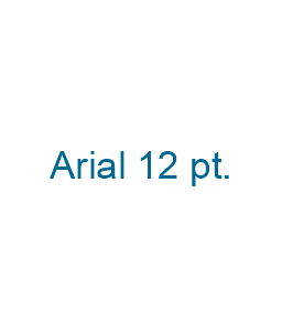 12 pt Arial text block, 