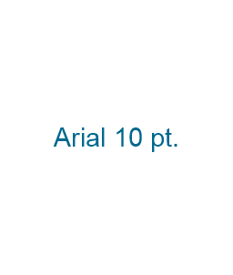 10 pt Arial text block, 