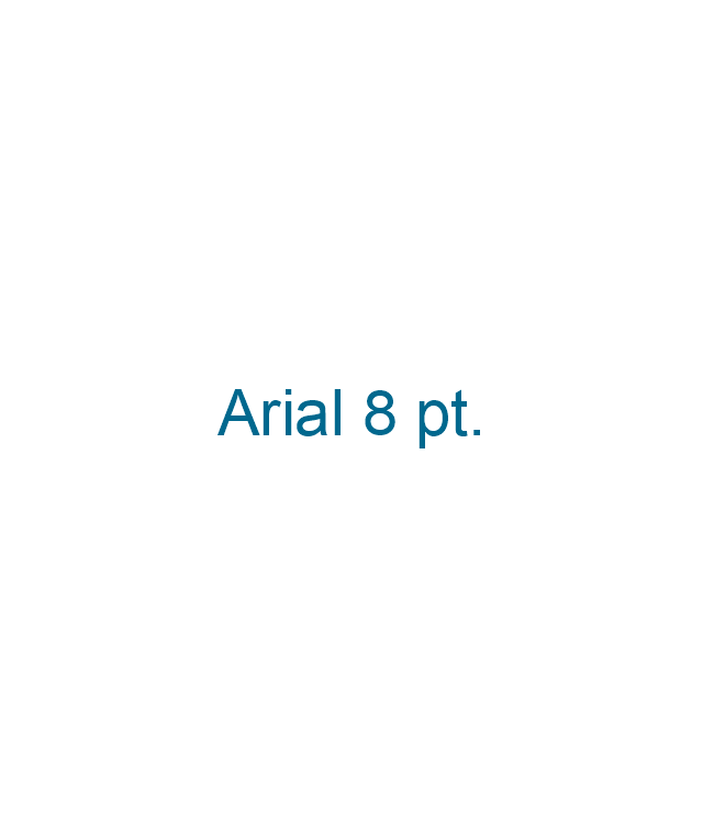 8 pt Arial text block, 