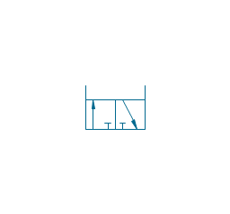 3/2 valve, hydr., ext., fin. pos., three-port, two-position, valve,