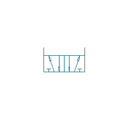 5/2 valve, pneum., ext., fin. pos., five-port, two-position, valve,