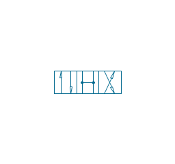 4/3 valve, pneum., finite positions, four-port, three-position, valve,