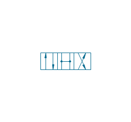 4/3 valve, hydr., finite positions, four-port, three-position, valve,