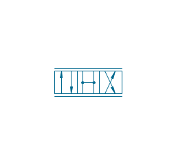 4/3 valve, hydr., infinite positions, four-port, three-position, valve,