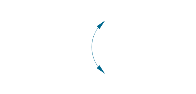 Curved arrow, both ends, curved arrow, direction, rotation,