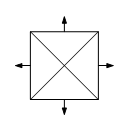 Rectangular outlet, flow arrows, rectangular outlet,