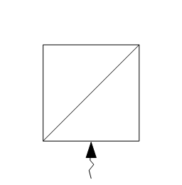 Rectangular inlet, flow arrow, rectangular inlet,