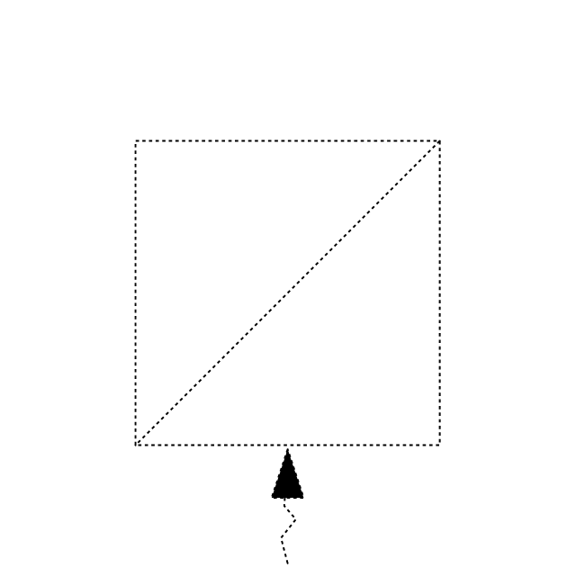 Rectangular inlet, flow arrow, hidden, rectangular inlet,