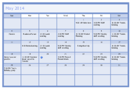 Business calendar, special day, month calendar,