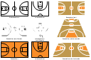 Basketball court templates, half basketball court, basketball court, basketball court diagram, basketball court layout,