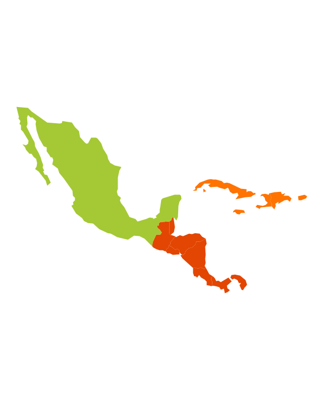 North America, Central America and the Caribbean, North America, Central America, Caribbean,
