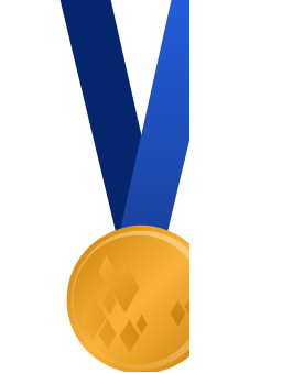 Olympic medal with ribbon, gold, gold olympic medal,