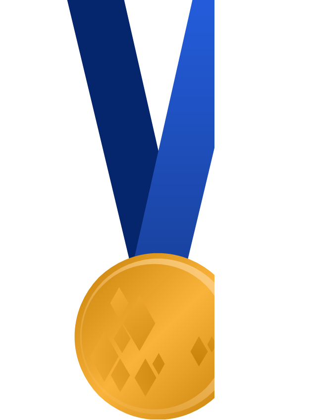 Olympic medal with ribbon, gold, gold olympic medal,