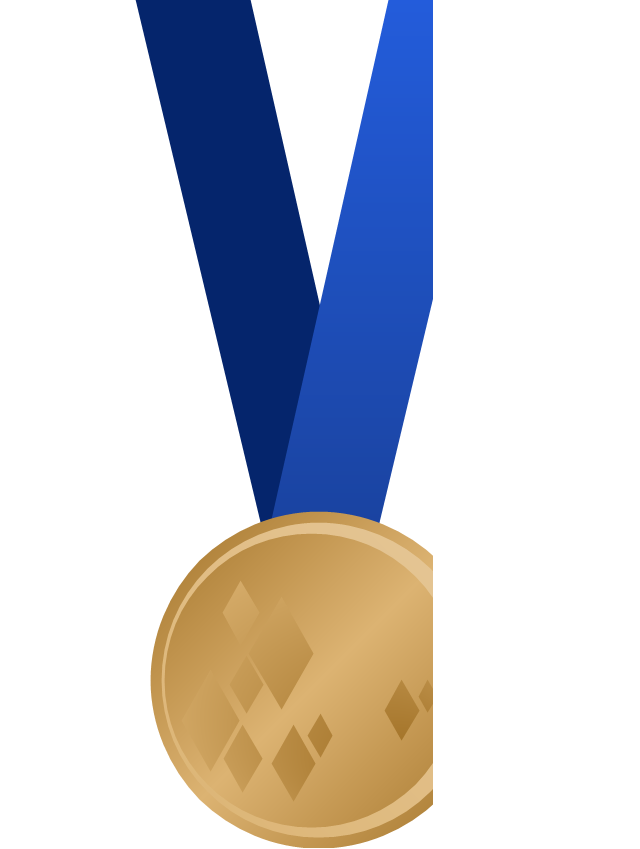 Olympic medal with ribbon, bronze, bronze olympic medal,