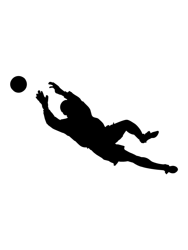 Goalkeeper, goalkeeper silhouette,