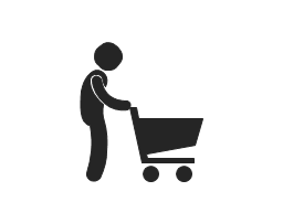 Man pushing the shopping trolley, man pushing the shopping trolley,