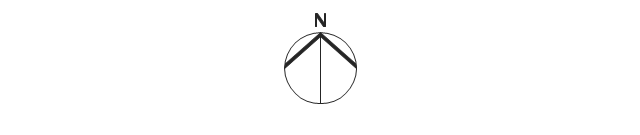 North arrow 1, North,