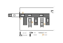 Floor plan - Warehouse with conveyor system, user, swing door, standard rack, shipping container, room, roller conveyor, door, box van,