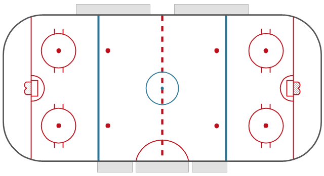 Hockey rinks Vector stencils library