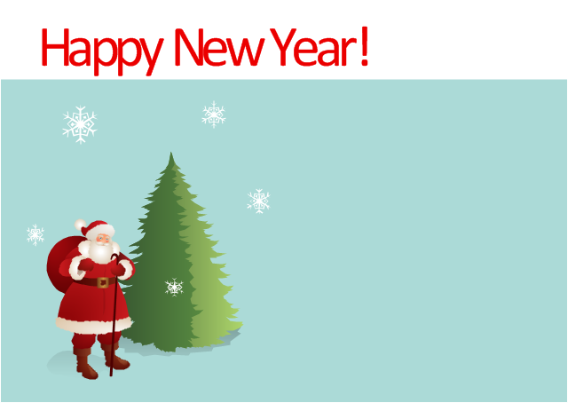 Vector illustration, snowflake, Santa Claus, Christmas tree,